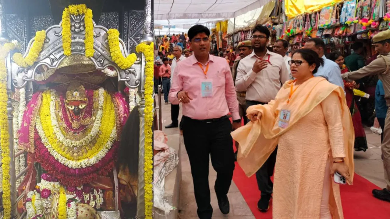 चैत्र नवरात्र के पहले दिन मां विंध्यवासिनी के दरबार नें उमड़ी भक्तों की भारी भीड़, मंगला आरती के बाद शुरु हुआ विंध्याचल मेला 