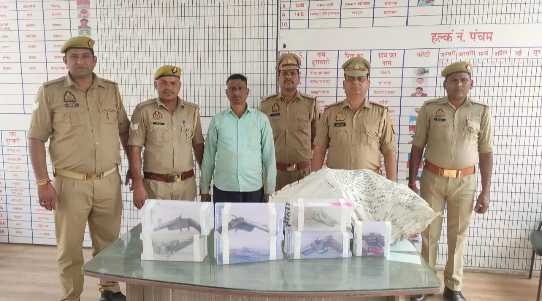 रामपुर पुलिस ने अवैध शस्त्र बनाने की पकड़ी फैक्ट्री, एक गिरफ्तार