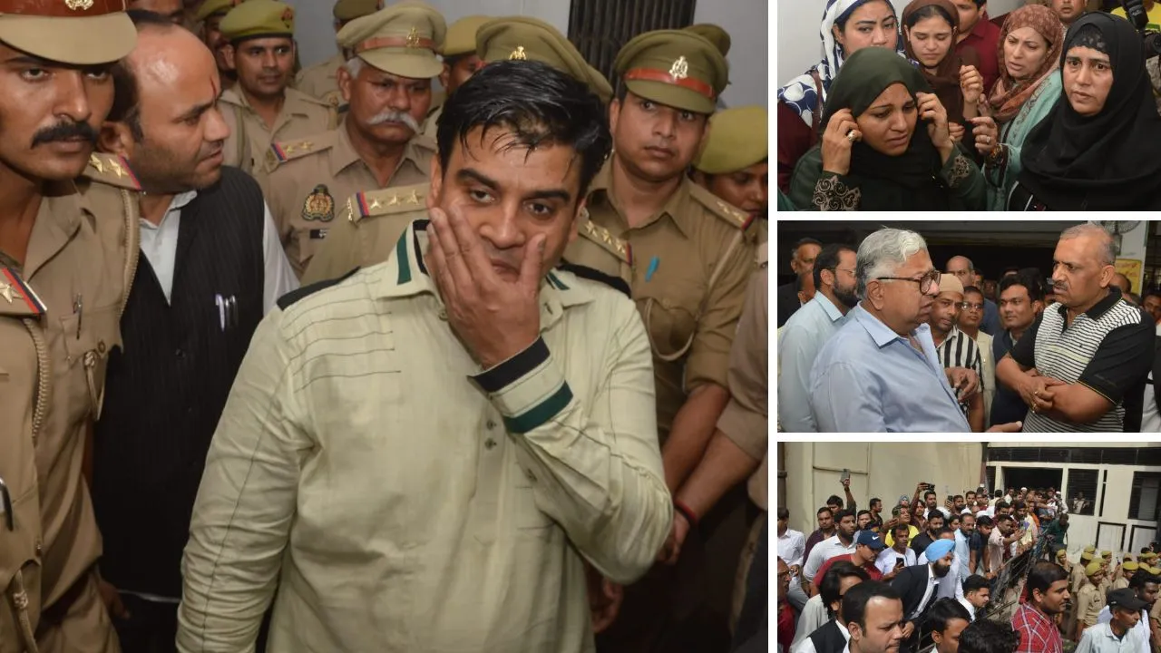 Kanpur: पेशी पर लाए गए सपा विधायक इरफान का टूटा सब्र, खुद की ओर इशारा करके बोले- जानवर, जानवर, जानवर...