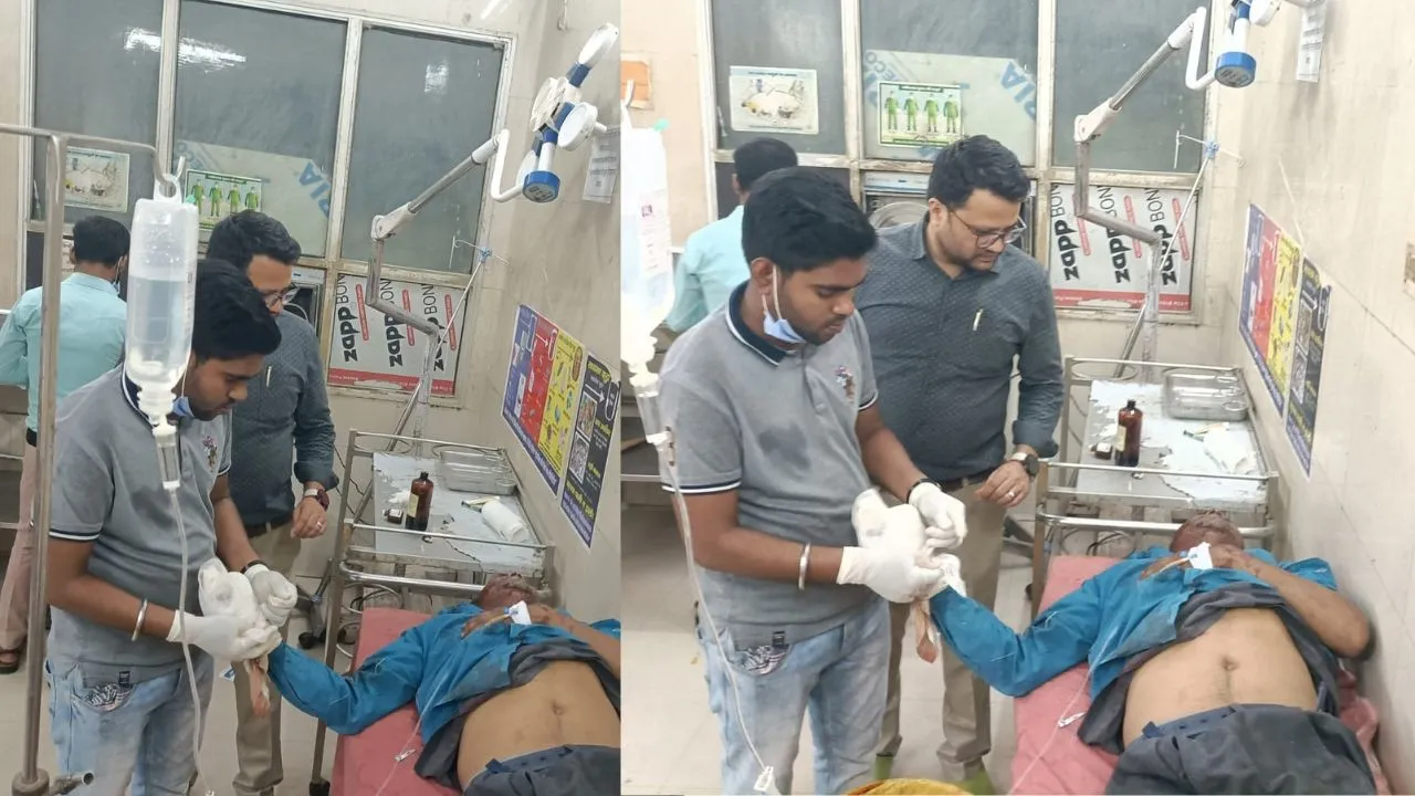 बहराइच: ग्रामीण के हाथ में दगा गोला, गंभीर रूप से घायल