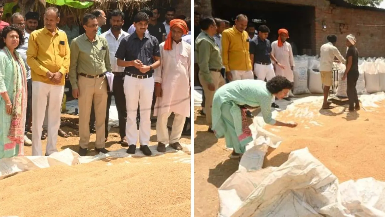 Banda: मोबाइल गेहूं खरीद केंद्र का डीएम ने किया निरीक्षण; किसानों से कही यह बात