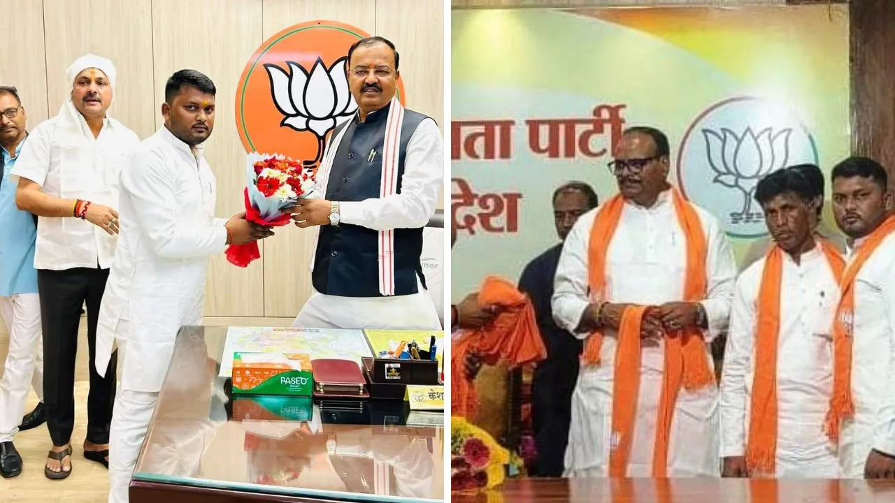 Banda News: नरैनी चेयरमैन ने छोड़ी साइकिल की सवारी; उप मुख्यमंत्री ने पहनाया भगवा