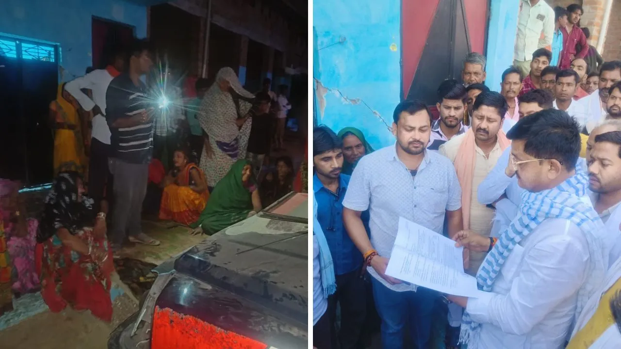 बांदा में पुलिस की गाड़ी ने घर के बाहर सो रही महिला को कुचला; मौत, गाड़ी में मिली शराब की बोतलें, परिजनों से मिलने पहुंचे राज्यमंत्री