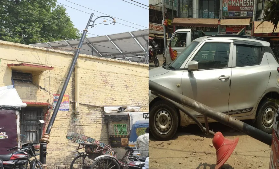 बरेली: हवा का झोंका भी नहीं झेल पा रही हैं फैंसी लाइटें, कई हो चुकीं खराब