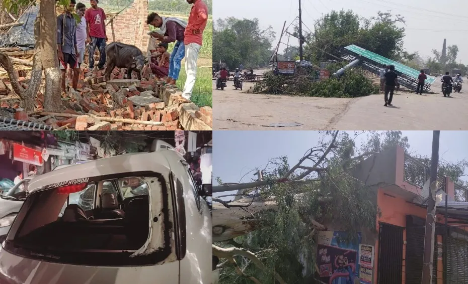 लखीमपुर खीरी: आंधी-तूफान से पांच लोगों की मौत, कहीं गिरे पेड़ तो कहीं मकान