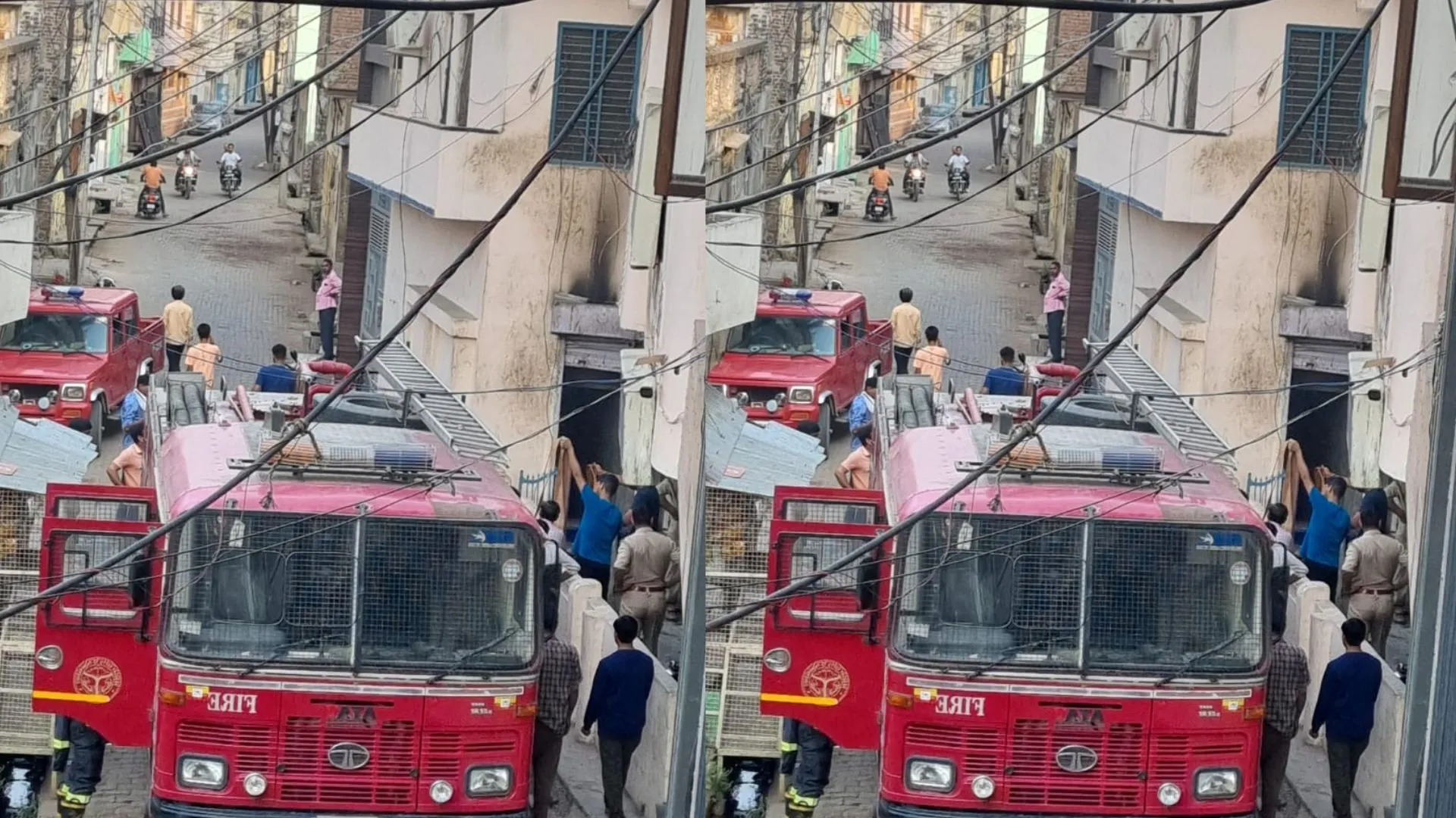 कासगंज: स्टेट बैंक के आधार कार्ड पोर्टल में आग लगने की सूचना पर पहुंची फायर बिग्रेड की गाड़ी, मचा हड़कंप,