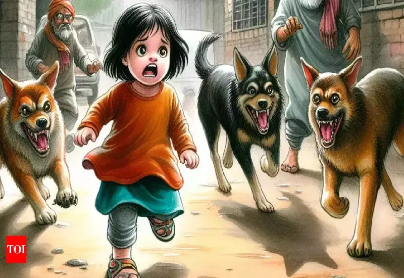 कुत्तों का आतंक:: सात साल की मासूम पर आवारा कुत्तों का हमला...मुंह और कंधे पर काटा टांग भी नोच डाली, लहूलुहान हालत में अस्पताल में भर्ती