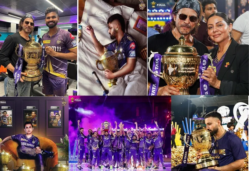 जश्न में डूबी KKR, श्रेयस अय्यर ने ट्रॉफी के साथ किया डांस, रिंकू सिंह ने बनाया ब्लॉग...देखें VIDEO और PHOTOS  