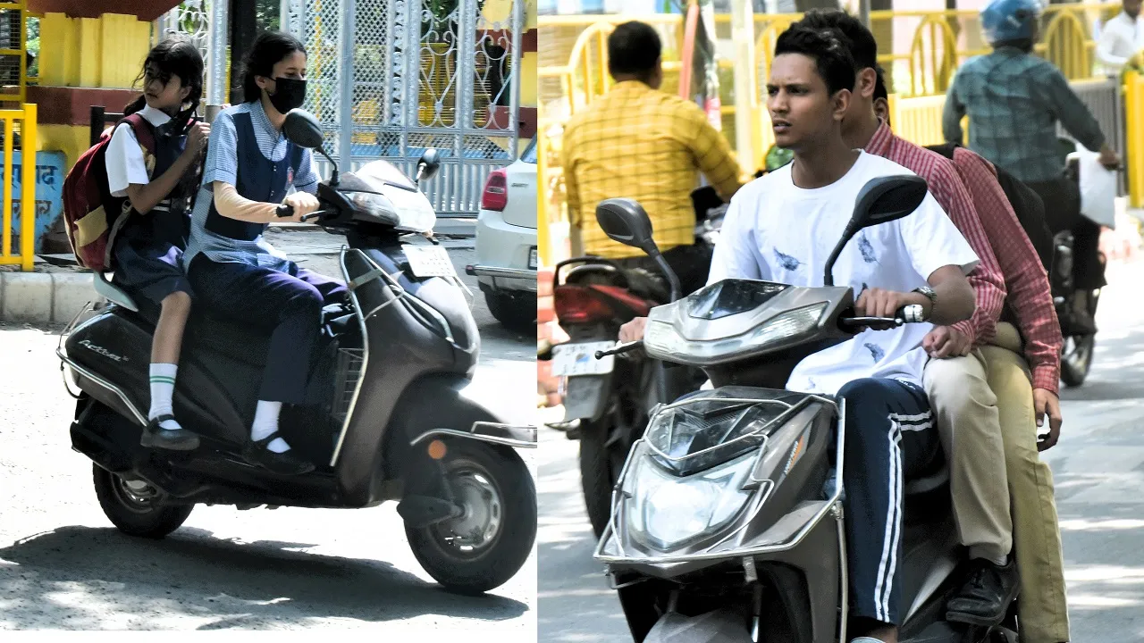 मुरादाबाद : बाइक-स्कूटी से सड़कों पर फर्राटा भर रहे स्कूली बच्चे, जिम्मेदार बेपरवाह