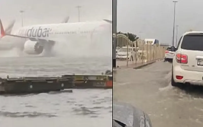 यूएई में फिर हुई मूसलाधार बारिश, कई उड़ानें रद्द...मौसम विभाग ने जारी किया अलर्ट 