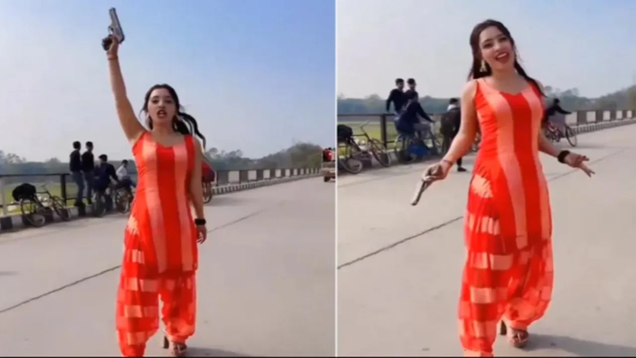 इंस्टाग्राम स्टार सिमरन यादव का पिस्टल लहराते Video वायरल, लखनऊ पुलिस ने दिए कार्रवाई के निर्देश 