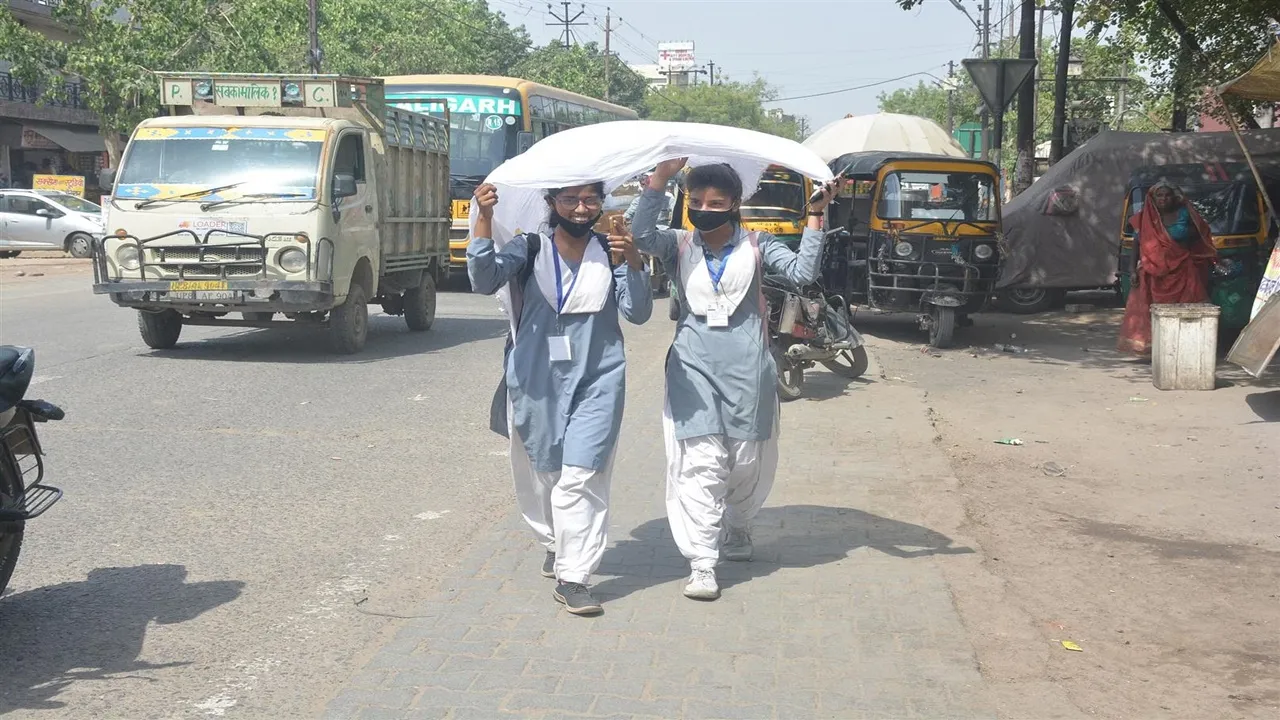 जौनपुर: दोपहर के समय शहर की सड़कों पर सन्नाटा पसर जाता है पशु-पक्षी भी गर्मी से व्याकुल नजर आए