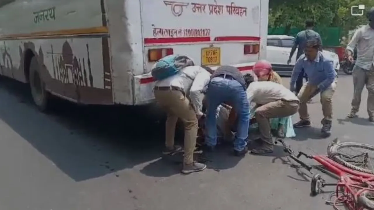 लखनऊ : परिवहन निगम की बस ने साइकिल सवार छात्रा को मारी टक्कर