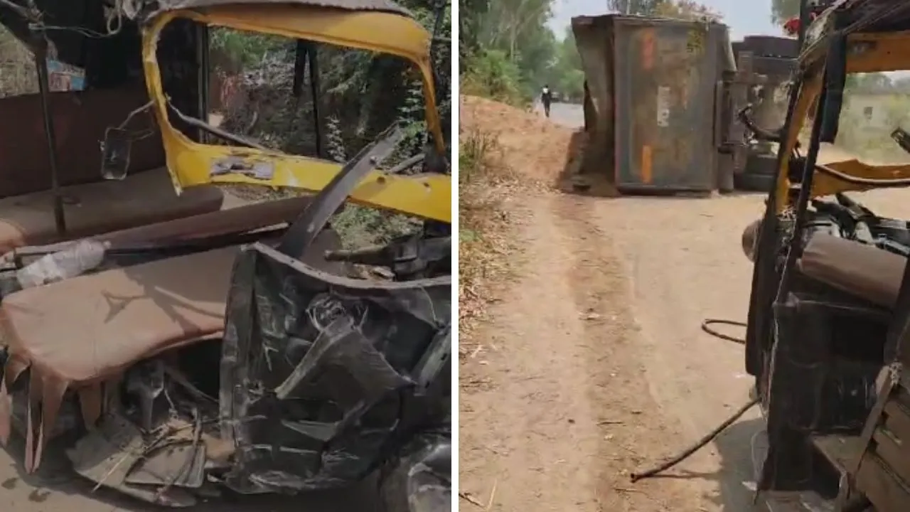 Banda: बालू भरे डंफर ने ऑटो में मारी टक्कर, एक ही परिवार के दो लोगों की मौत, कई हुए घायल