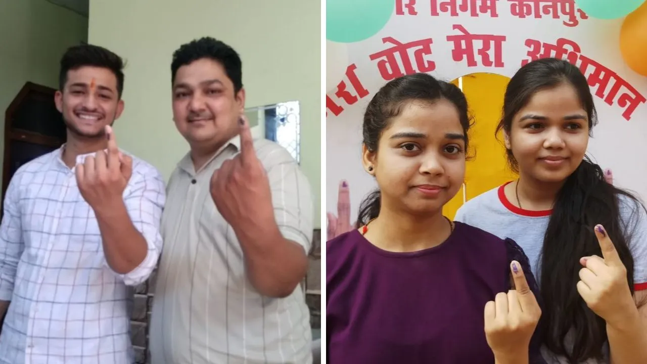 Lok Sabha Election 2024: पहली बार वोट डालने के बाद युवाओं के चेहरे में दिखी खुशी, सेल्फी खींचकर दोस्तों को किया शेयर