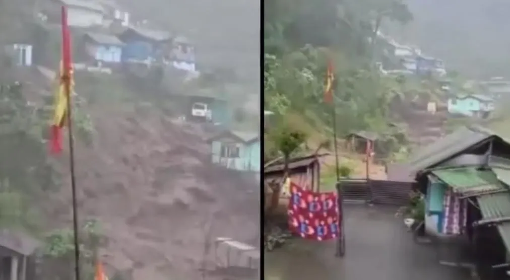 सिक्किम में बारिश-भूस्खलन से 9 लोगों की मौत, 1200 से अधिक पर्यटक फंसे