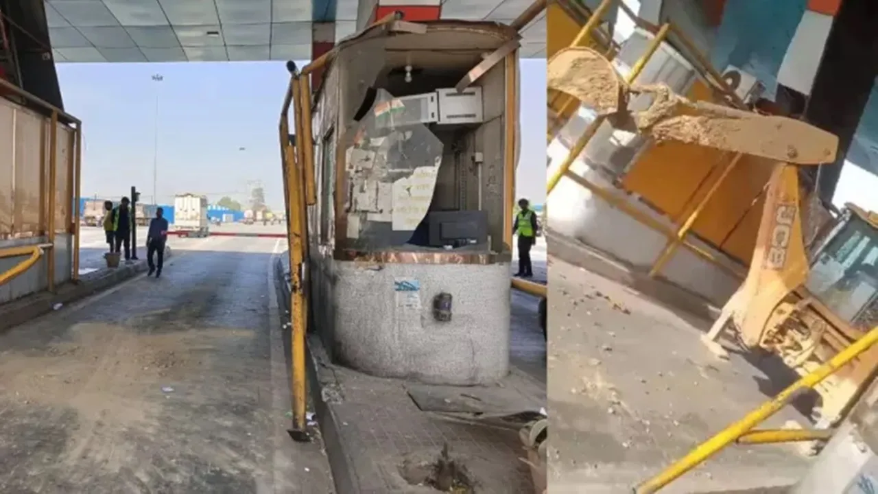 हापुड़: पिलखुवा के टोल प्लाजा पर जेसीबी चालक ने तोड़फोड़ की, गिरफ्तार 