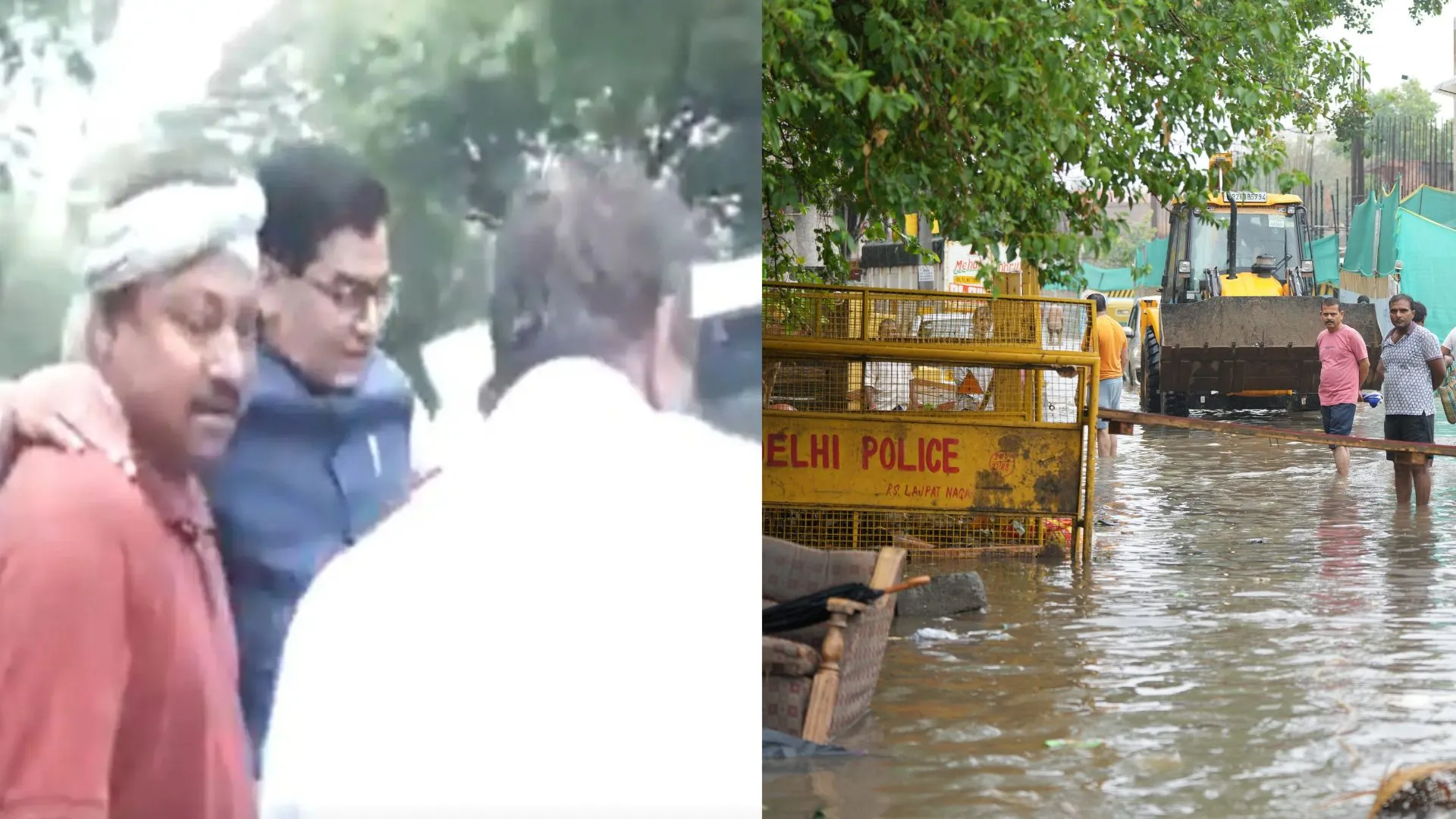 भारी बारिश से दिल्ली में जलभराव, यातायात प्रभावित...रामगोपाल यादव को लोगों ने उठाकर कार में बिठाया