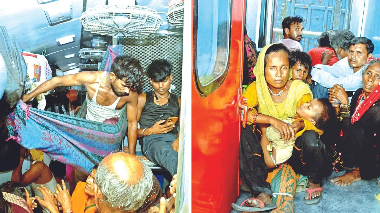 Kanpur News: ट्रेन का सफर नहीं आसान, जोखिम में जान... ठसाठस कोचों में खड़े-खड़े यात्रा, बैठने के लिए नहीं मिल रही सीट 