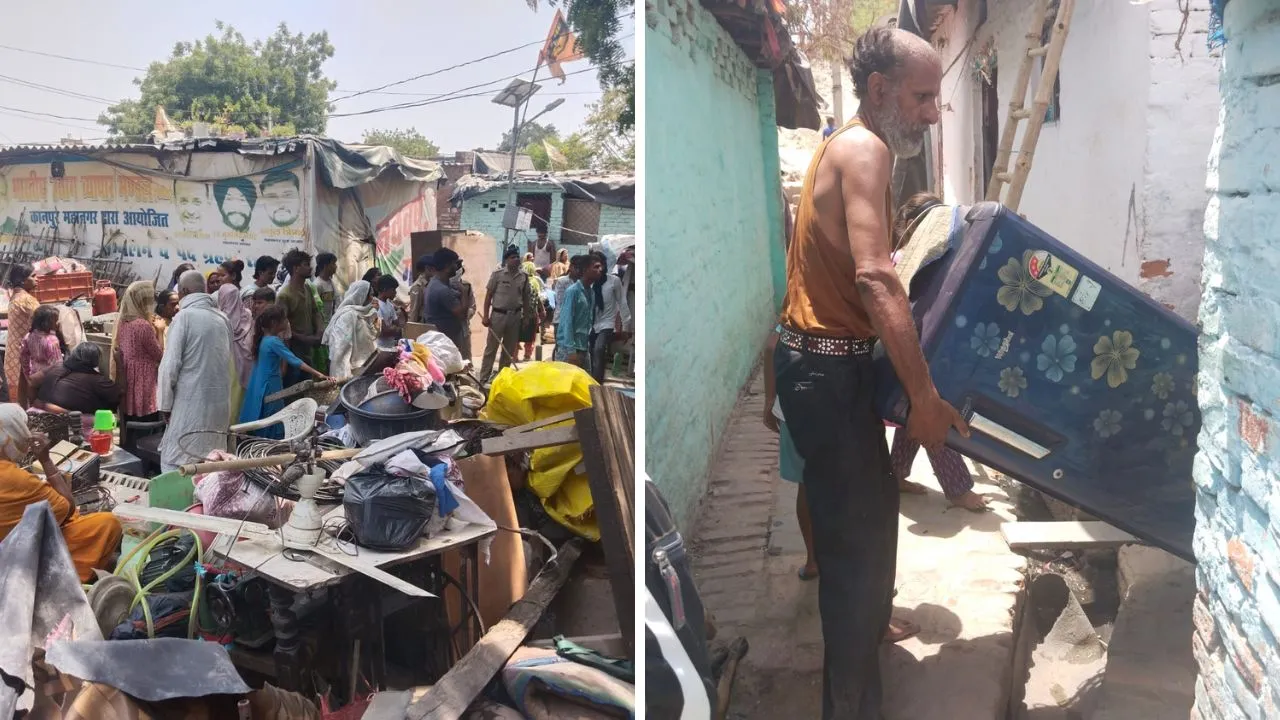 उन्नाव में घर गिरे 2