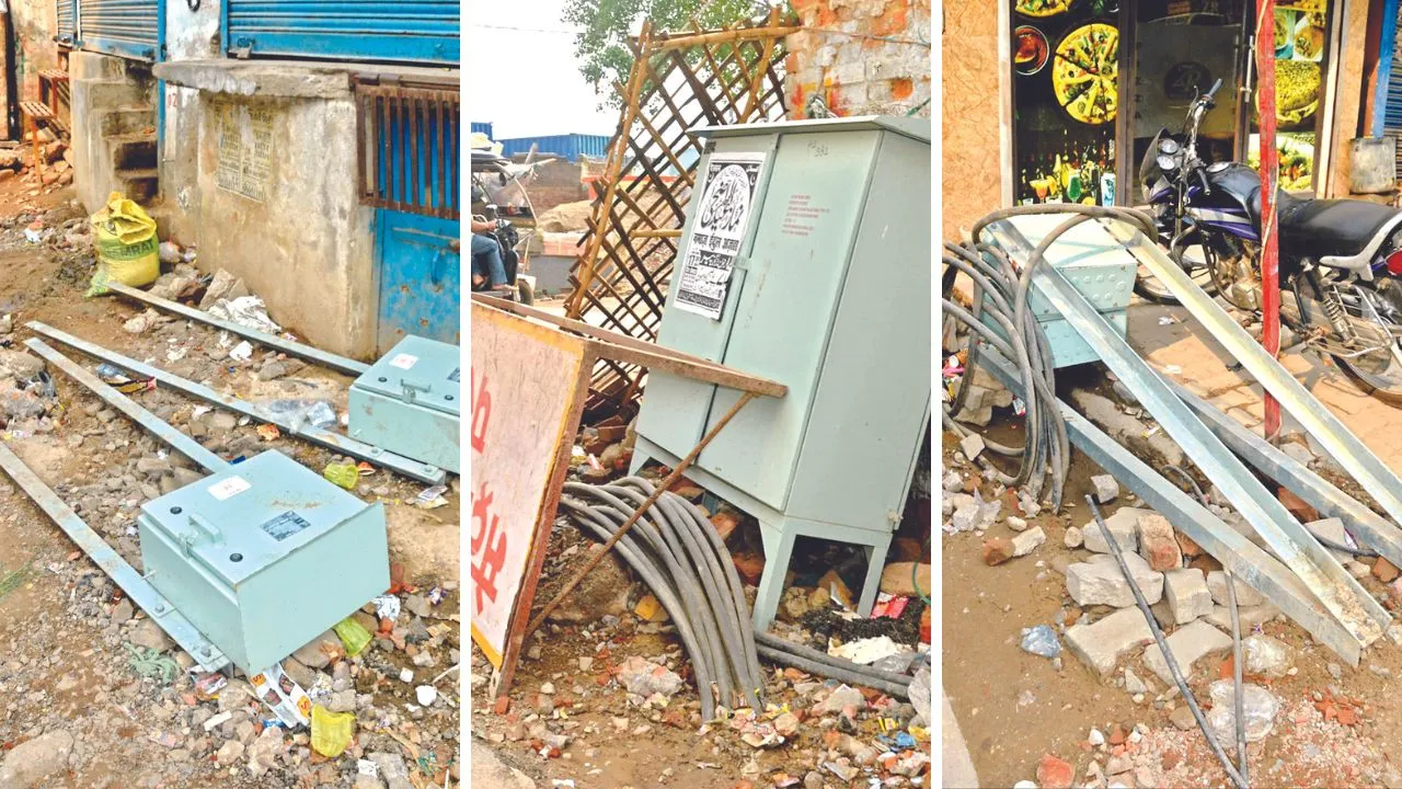 Kanpur: आंधी व बारिश में उखड़ कर गिरे केस्को के पैनल बॉक्स, करंट की चपेट में आने का डर, संकट में जान  
