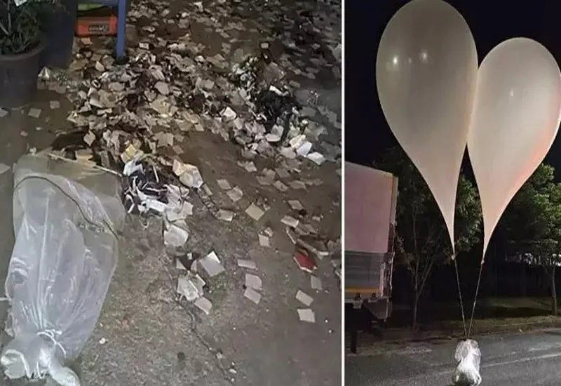 उत्तर कोरिया ने की गंदी हरकत, दक्षिण कोरिया में भेजे 600 से अधिक गुब्बारे...भरा था कचरा