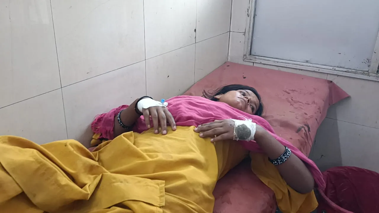 वारदात : पति ने पत्नी को चाकू से वार किया घायल