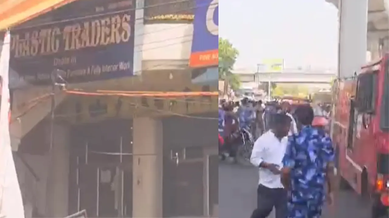 लखनऊ: फर्नीचर शोरूम में लगी भीषण आग, लाखों का सामान जलकर खाक