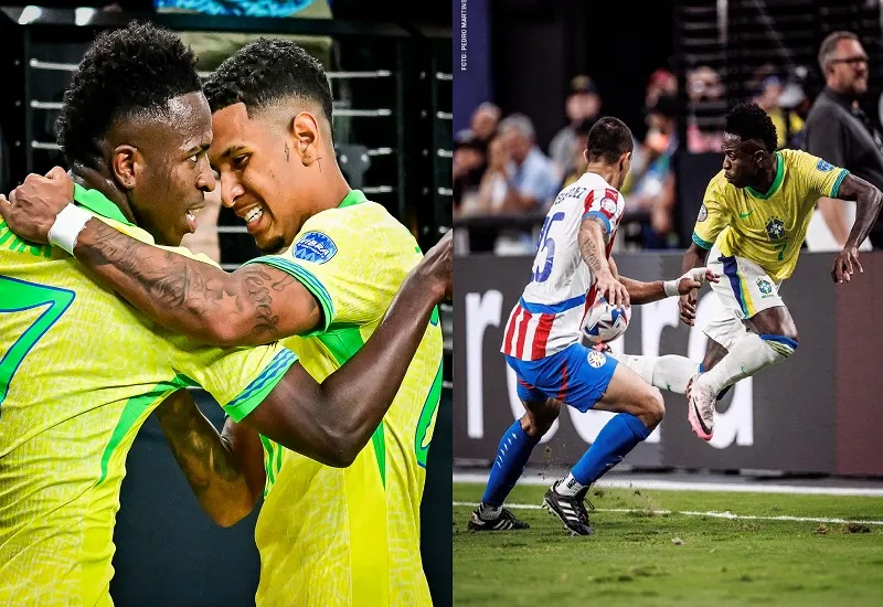 Copa América : ब्राजील ने कोपा अमेरिका कप ग्रुप डी के फुटबॉल मैच में पराग्वे को 4-1 से हराया, विनिसियस जूनियर ने दागे दो गोल
