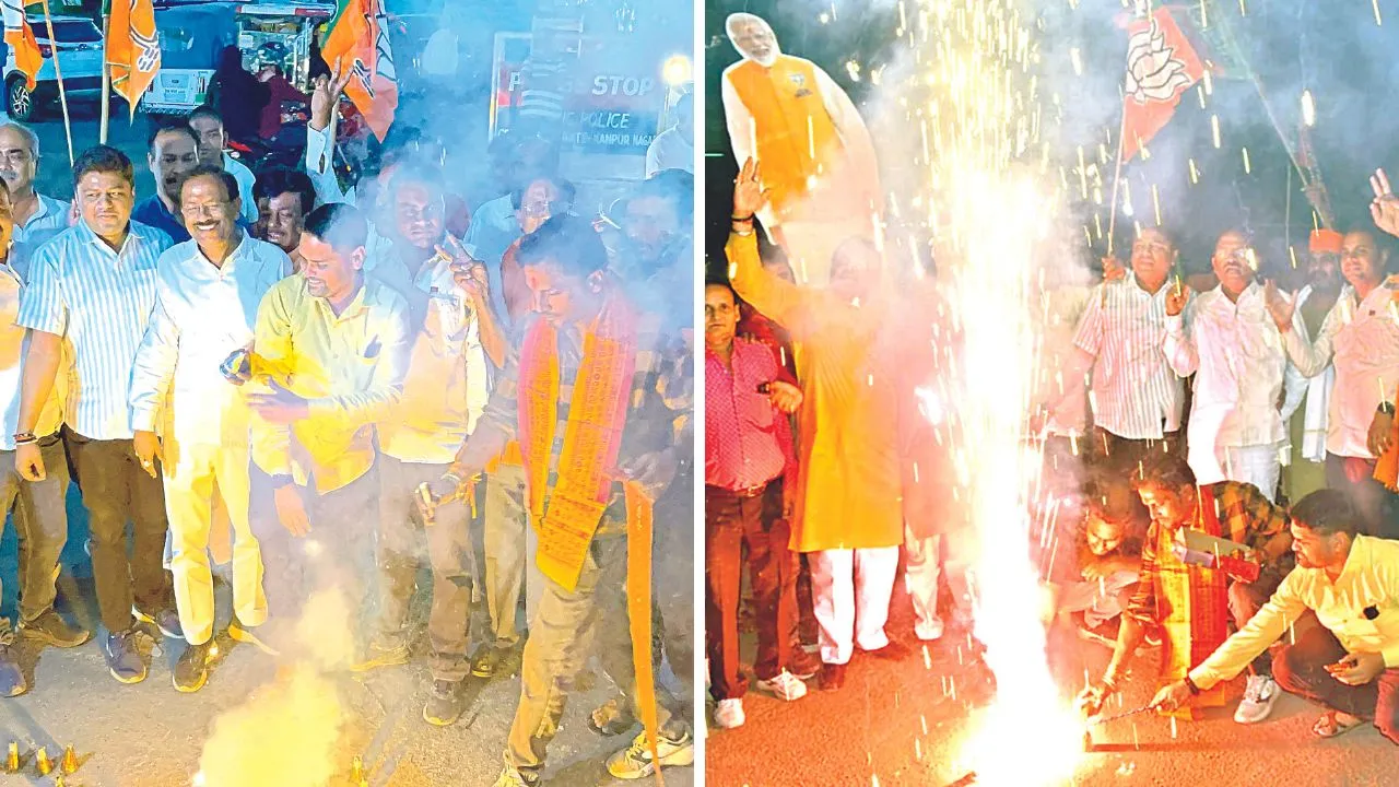 Kanpur: चौराहों पर मना जश्न, आतिशबाजी के साथ बांटी मिठाई, मोदी सरकार के शपथ ग्रहण पर शहर में जमकर मनाई गई खुशियां