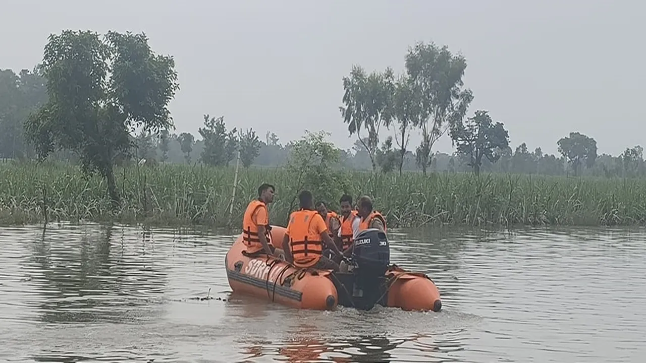 पीलीभीत: पानी में डूबने से ग्रामीण की मौत, देखने गया था बाढ़ की विभीषिका-एनडीआरएफ ने बरामद किया शव