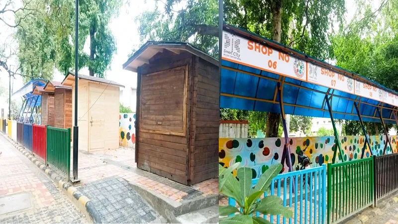 मुरादाबाद : स्मार्ट सिटी में वेंडिंग जोन तैयार, फिर भी फुटपाथ लग रही दुकानें