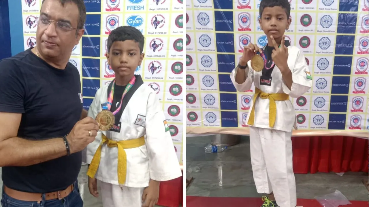 Auraiya News: सेजल सिंह ने नेशनल ताइक्वांडो चैंपियनशिप में जीता स्वर्ण पदक...स्कूल आने पर हुआ जोरदार स्वागत