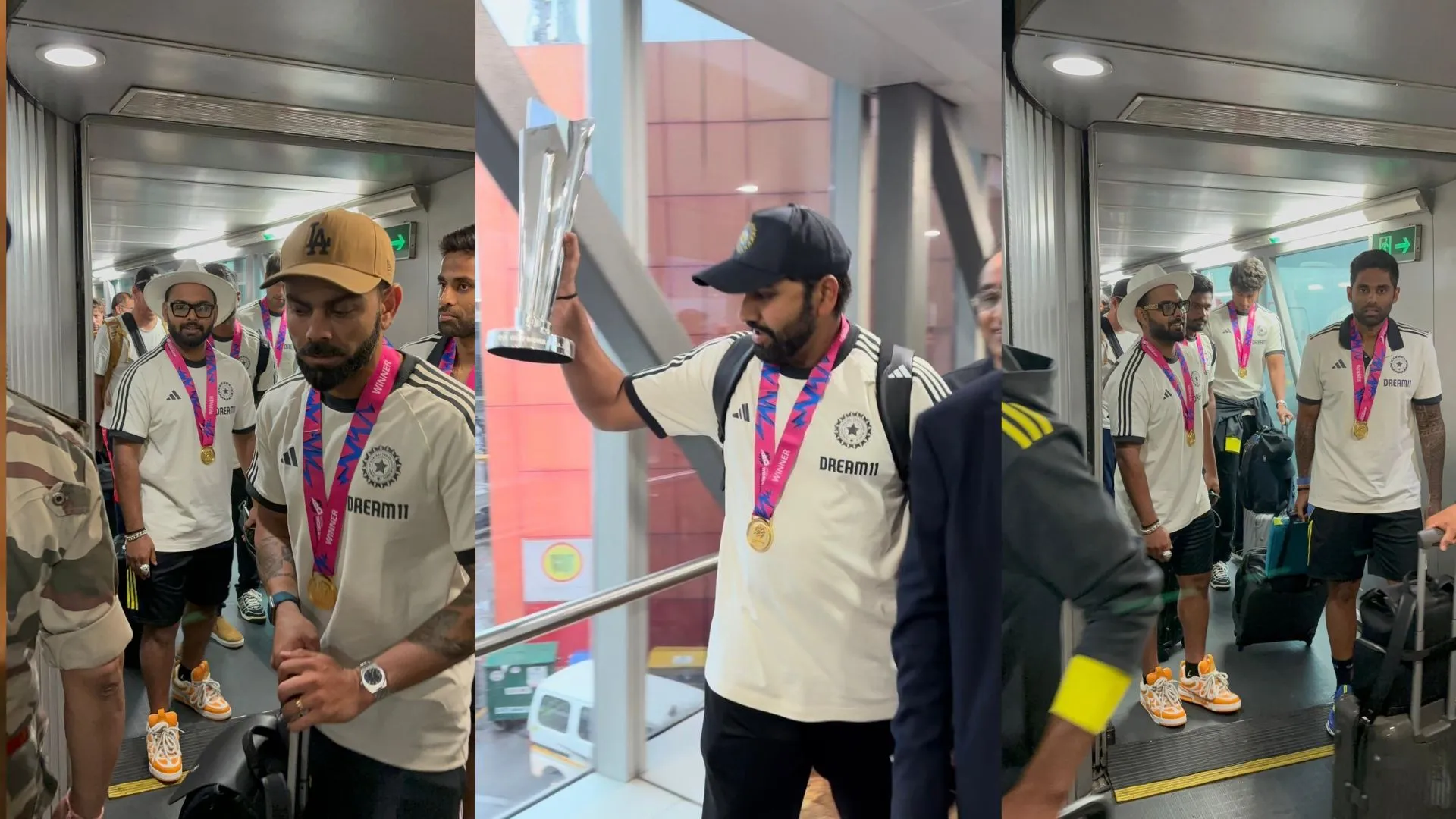 भारत की टी20 चैंपियन टीम पहुंची दिल्ली, प्रशंसकों ने बारिश के बीच गर्मजोशी से किया स्वागत 