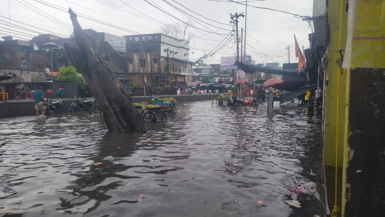 कासगंज: आसमान से आफत बनकर बरसी बारिश, जलभराव से बिगड़ी सूरत...लोगों का राह निकलना दूभर 