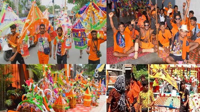 मुरादाबाद : आस्था में भोले का दम...हर ओर बोल बम, बोल बम