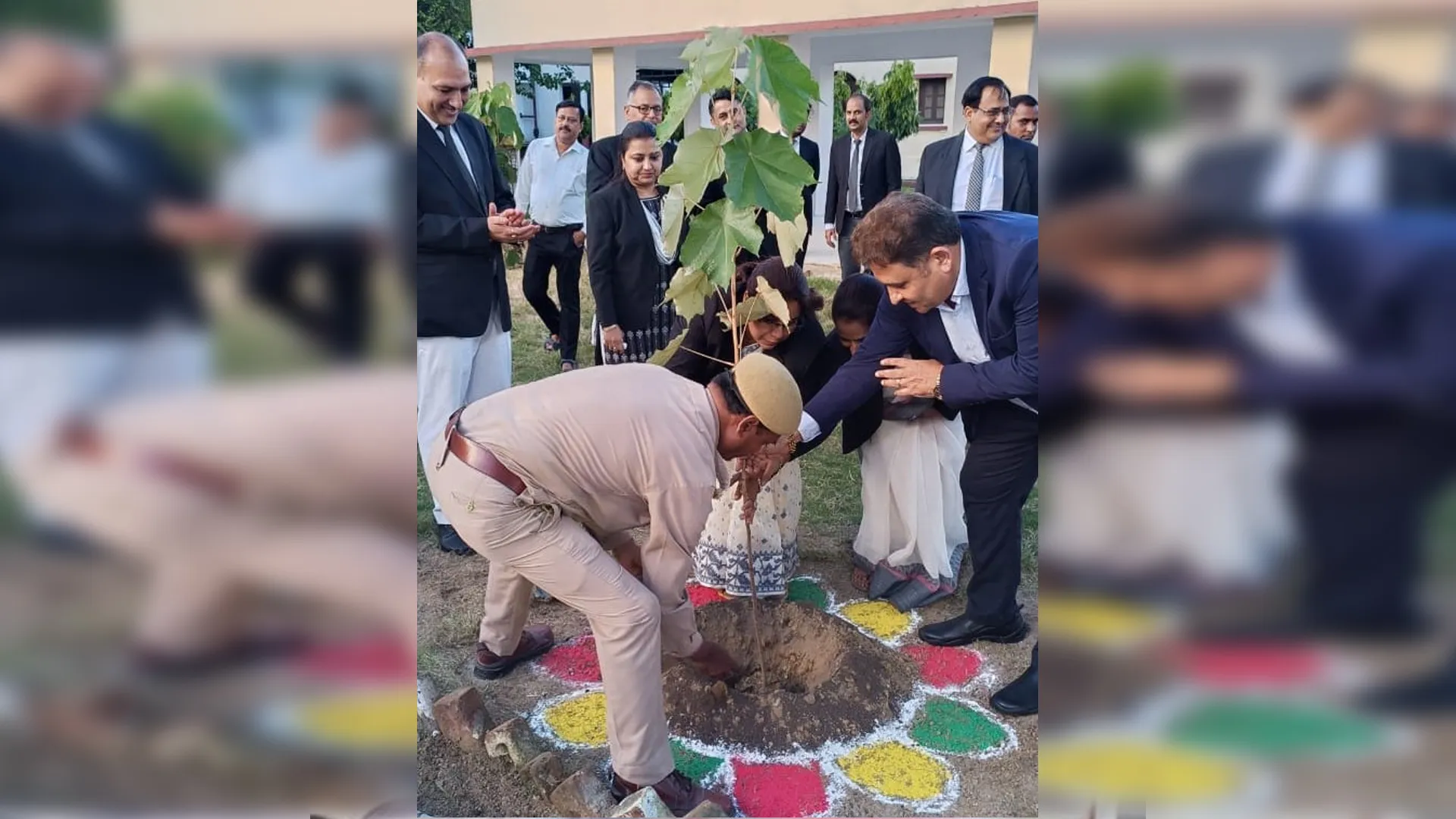 बदायूं  : मद्रास उच्च न्यायालय के न्यायमूर्ति ने किया पौधरोपण