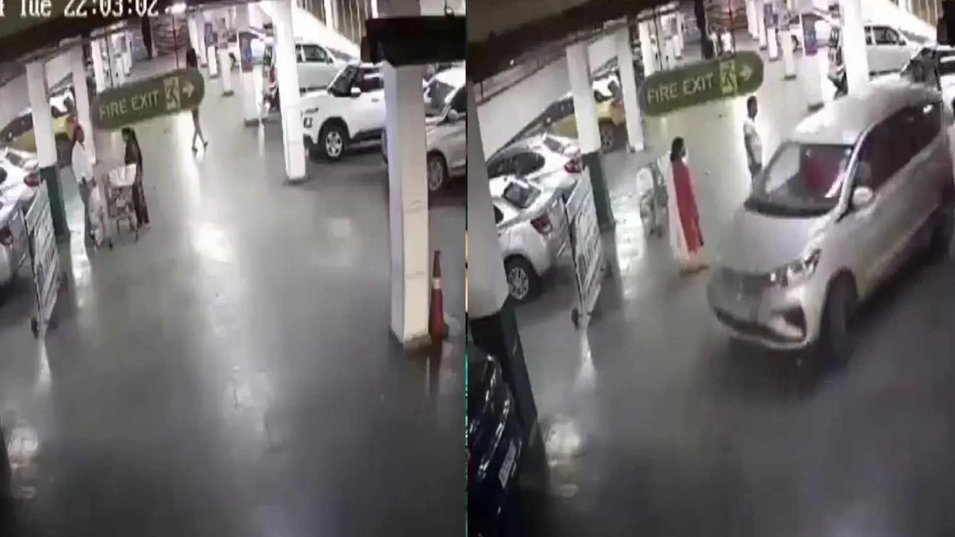 आगरा: दर्दनाक...मॉल की पार्किंग में कार ने बच्ची को रौंदा, वीडियो वायरल