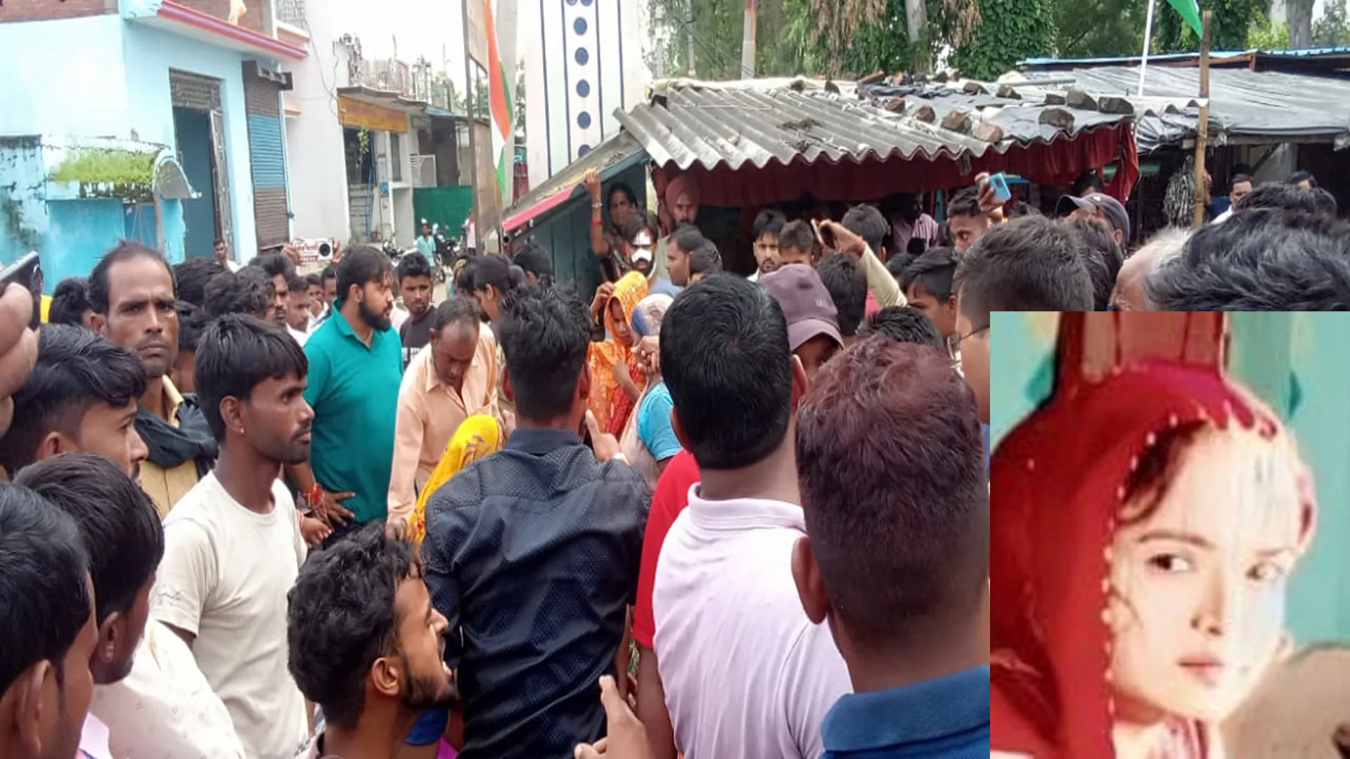 लखीमपुर खीरी:कार की टक्कर से महिला की मौत, गुस्साए लोगों ने चौकी घेरी लगाया जाम