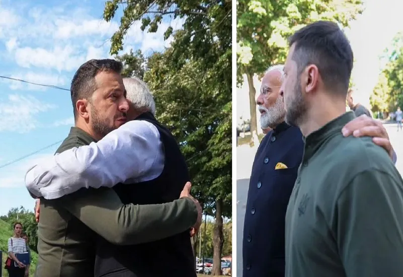 PM Modi Ukraine Visit : पहले जेलेंस्‍की को गले लगाया, फिर रखा कंधे पर हाथ...राष्‍ट्रपत‍ि Volodymyr से इस अंदाज में मिले पीएम मोदी 