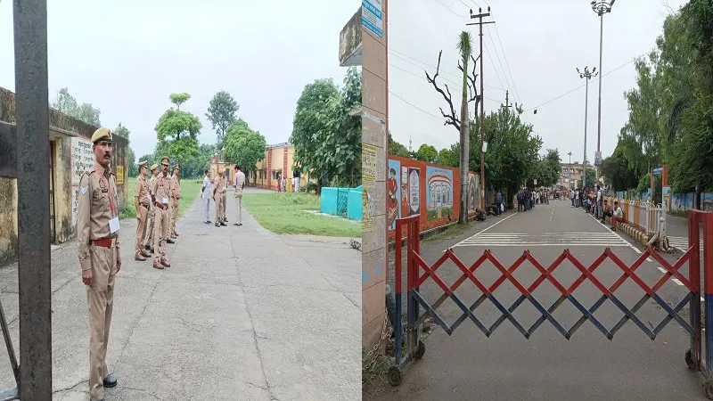 रामपुर : कड़ी सुरक्षा के बीच शुरू हुई पुलिस भर्ती परीक्षा, पुलिस बल तैनात