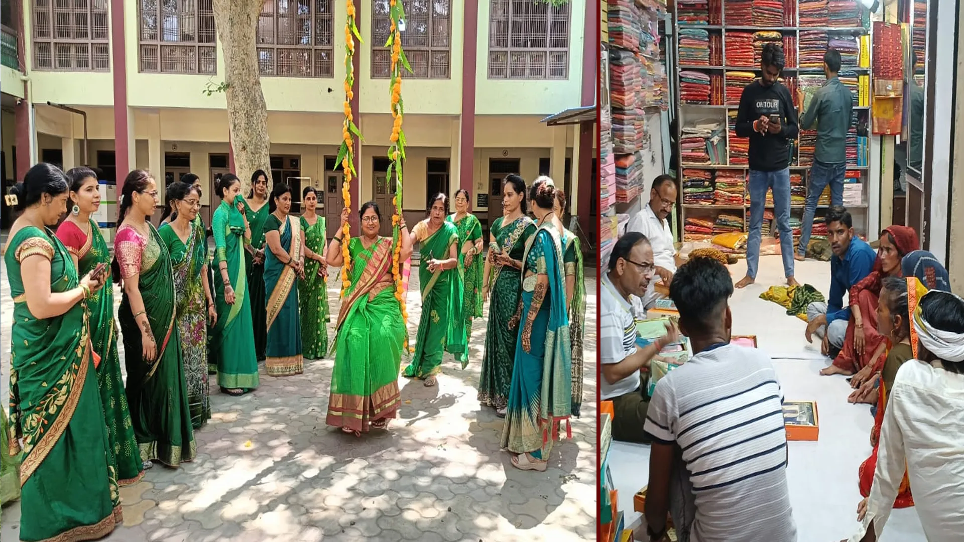 कासगंज : बाजार में बिखरी हरियाली तीज की रौनक, श्रृंगार को महिलाएं दिखीं बेताब