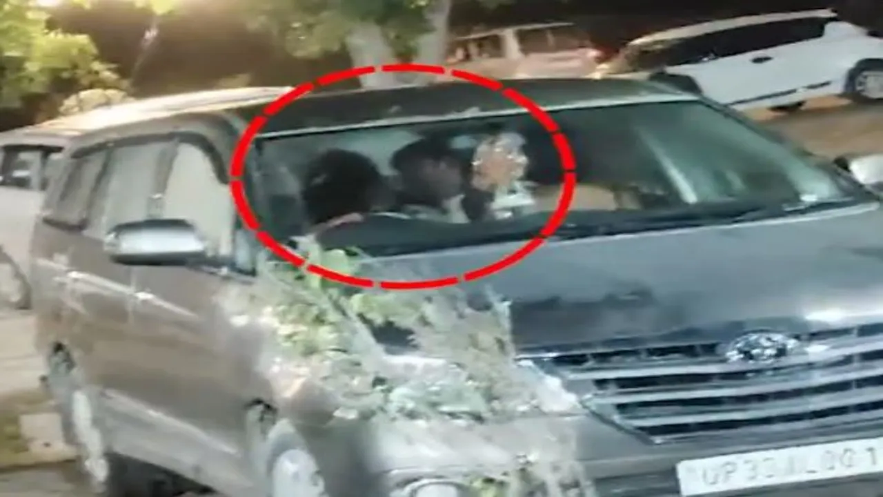 रेस्टोरेंट बना अय्याशी का अड्डा : भाजपा का झंडा लगी गाड़ी में दो महिलाओं के साथ एक शख्स, अश्लील हरकतों का वीडियो वायरल