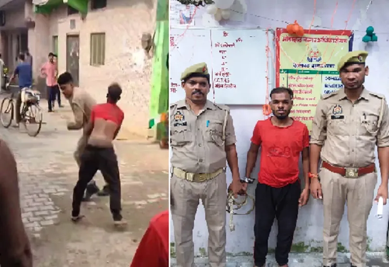 मुरादाबाद : नशे में धुत्त युवक ने सरेआम सिपाही को पीटा, वर्दी भी फाड़ी...VIDEO वायरल 