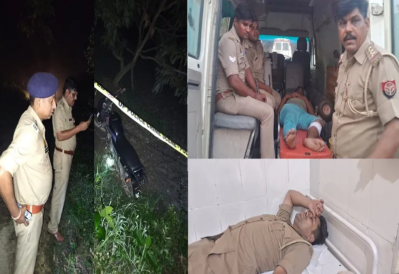 मुरादाबाद : पुलिस व गोकशों में मुठभेड़, आरोपी के पैर में लगी गोली...सिपाही भी घायल