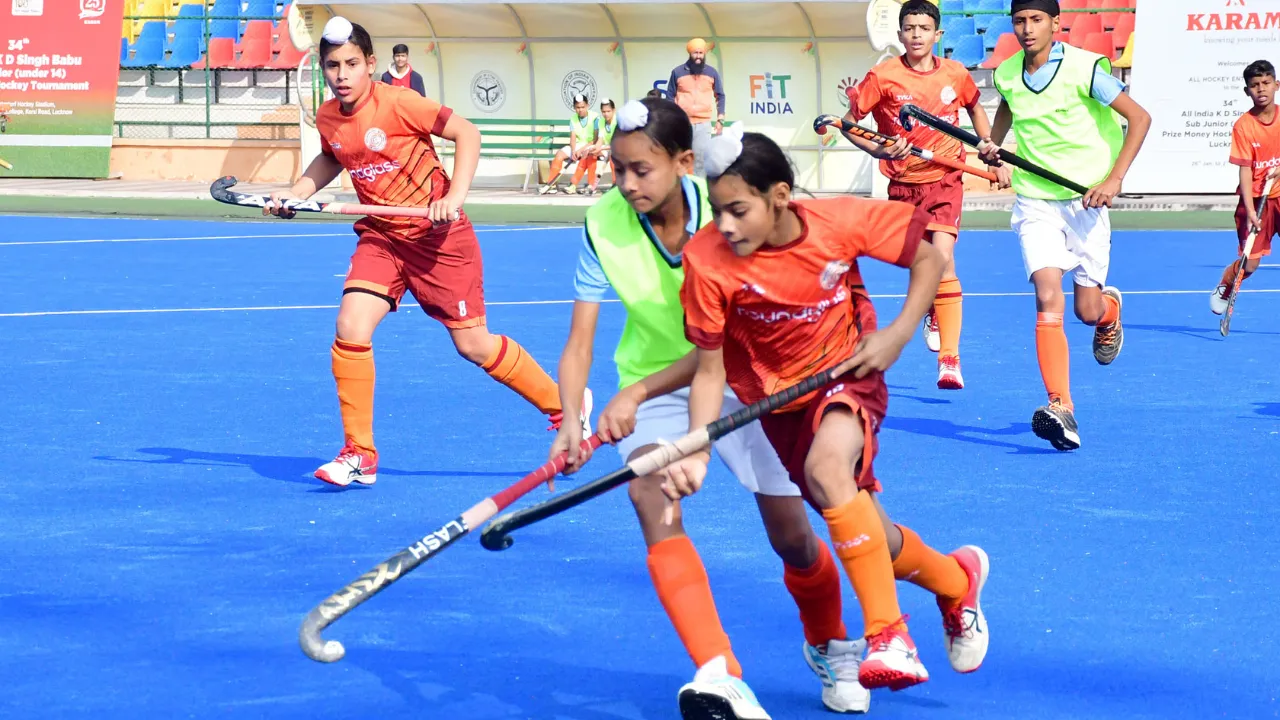 Lucknow Hockey League: विजय और रियान ने केडी सिंह बाबू स्टेडियम ट्रेनीज पर की गोलों की बारिश