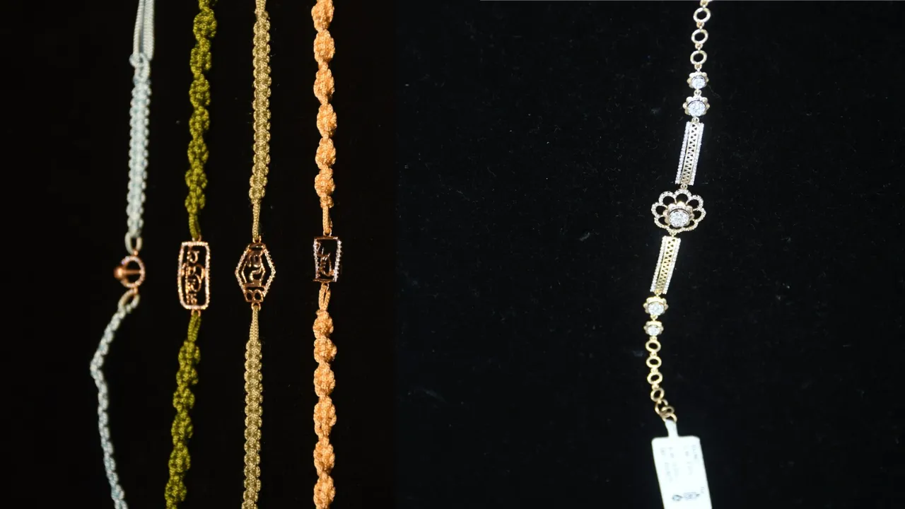 सोने-चांदी की राखियों से सजा सराफा बजार, यहां मिल रही हर तरह की डिजाइन 