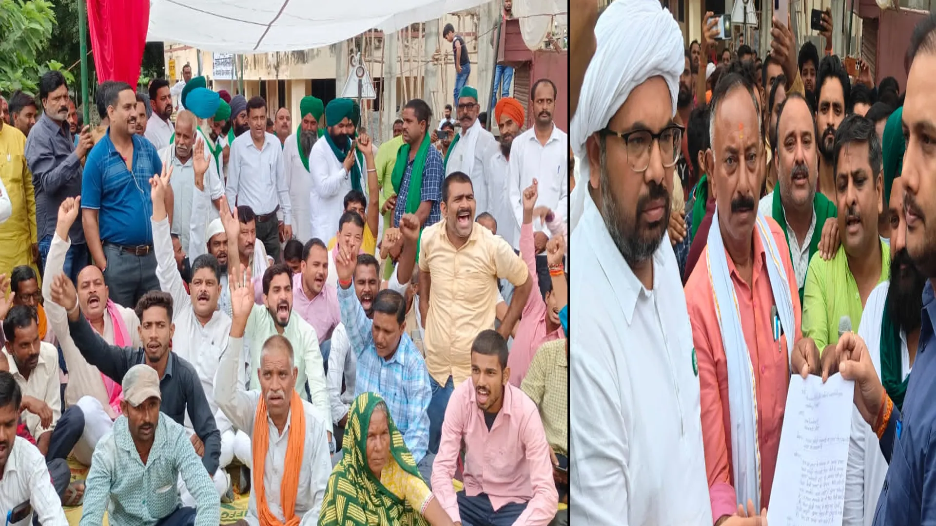 लखीमपुर खीरी: 78 पर्चे निरस्त करने के खिलाफ दूसरे दिन भी जारी रहा धरना