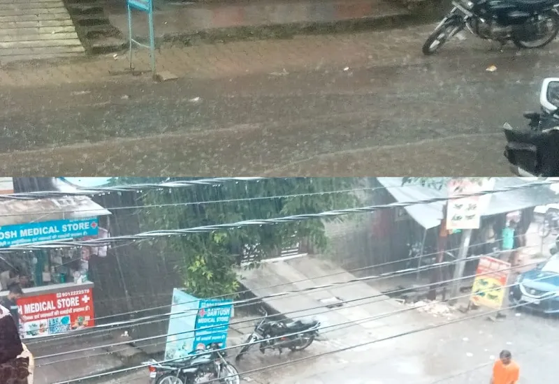 मुरादाबाद : अचानक हुई तेज बारिश, गर्मी और उमस से लोगों को मिली राहत...जलभराव से दिक्कत