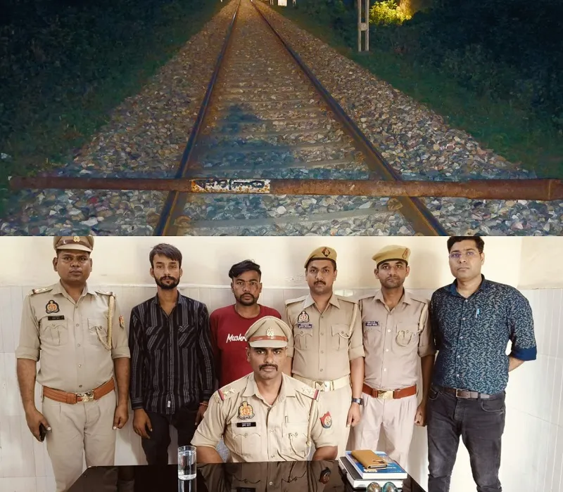 रामपुर : नशेड़ियों ने फेंका था ट्रैक पर खंभा, दो आरोपी गिरफ्तार